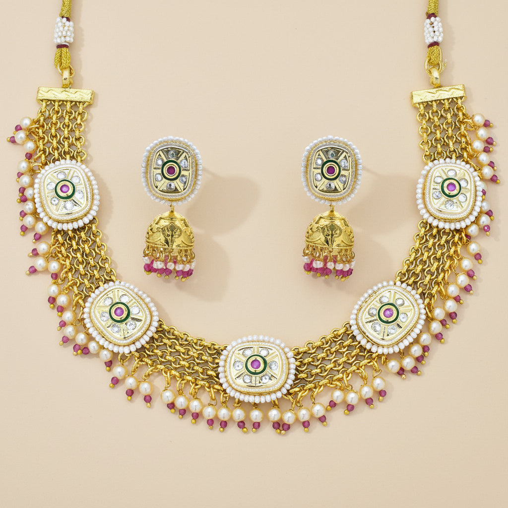 Majestic Glow Antique Necklace Set