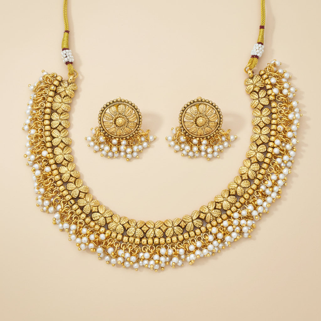 Heritage Antique Gold Necklace Set