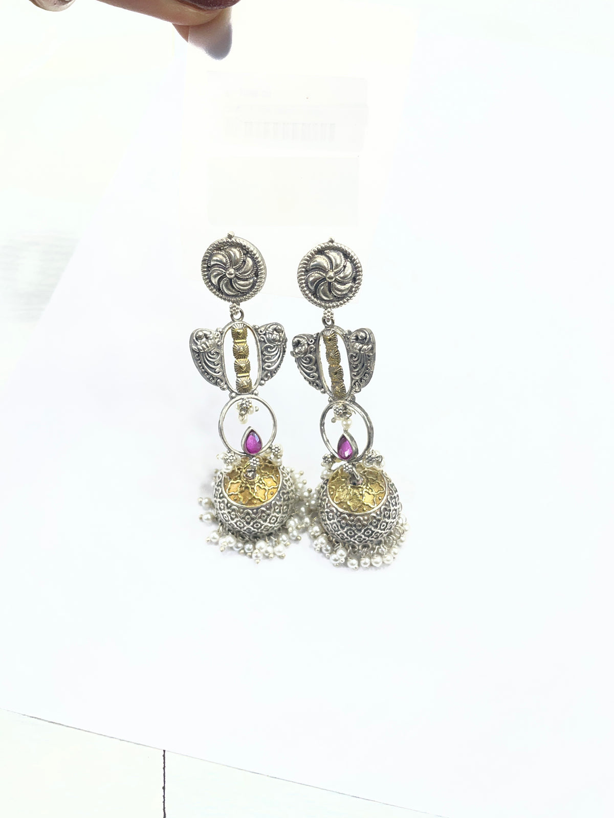 Oxidised earrings