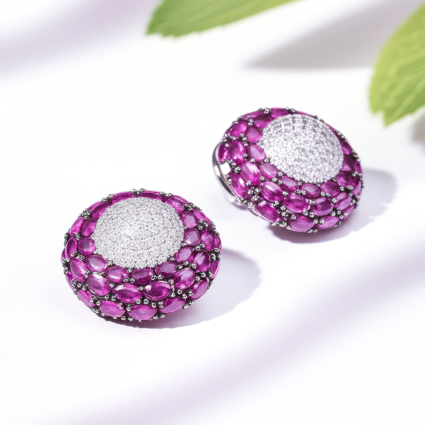 Royal Amethyst Cluster Studs