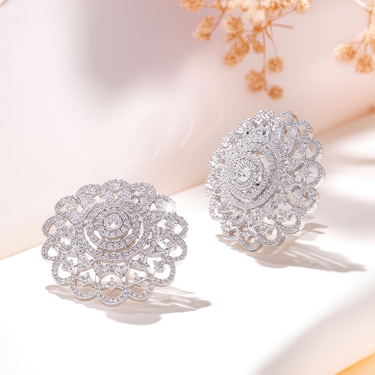 Ethereal Bloom Diamond Studs