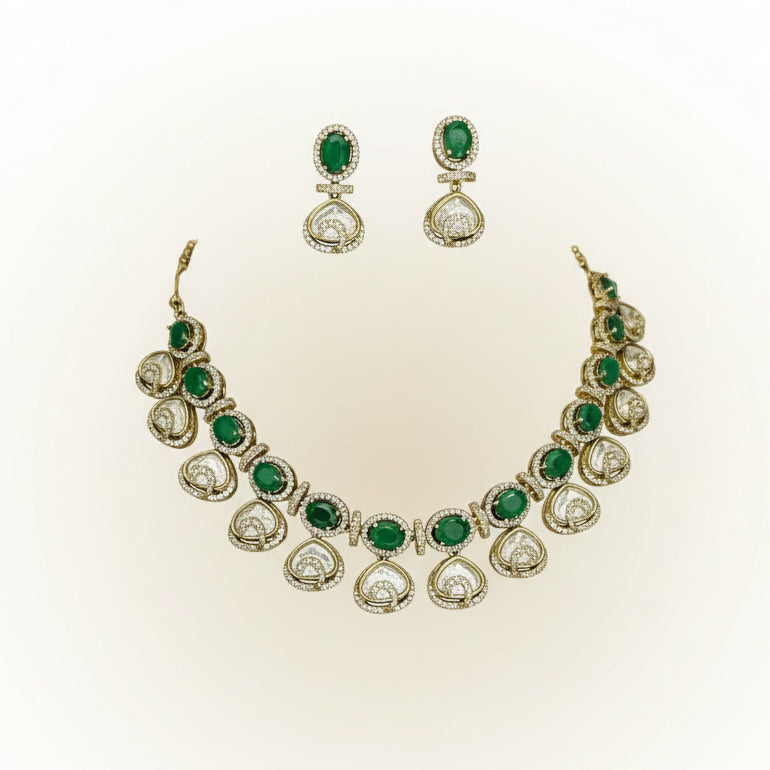 Polki and Emerald Necklace set