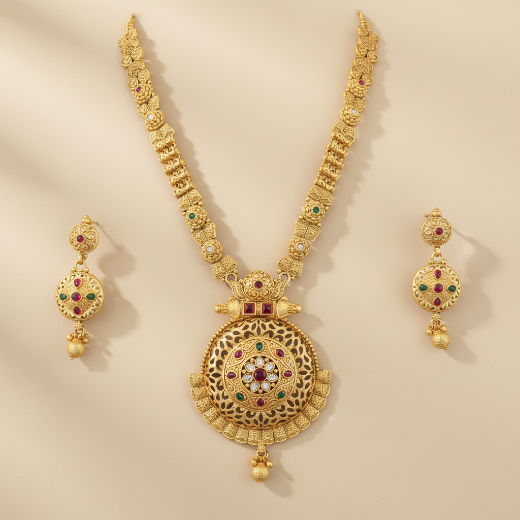 Ethereal Antique Long Necklace Set