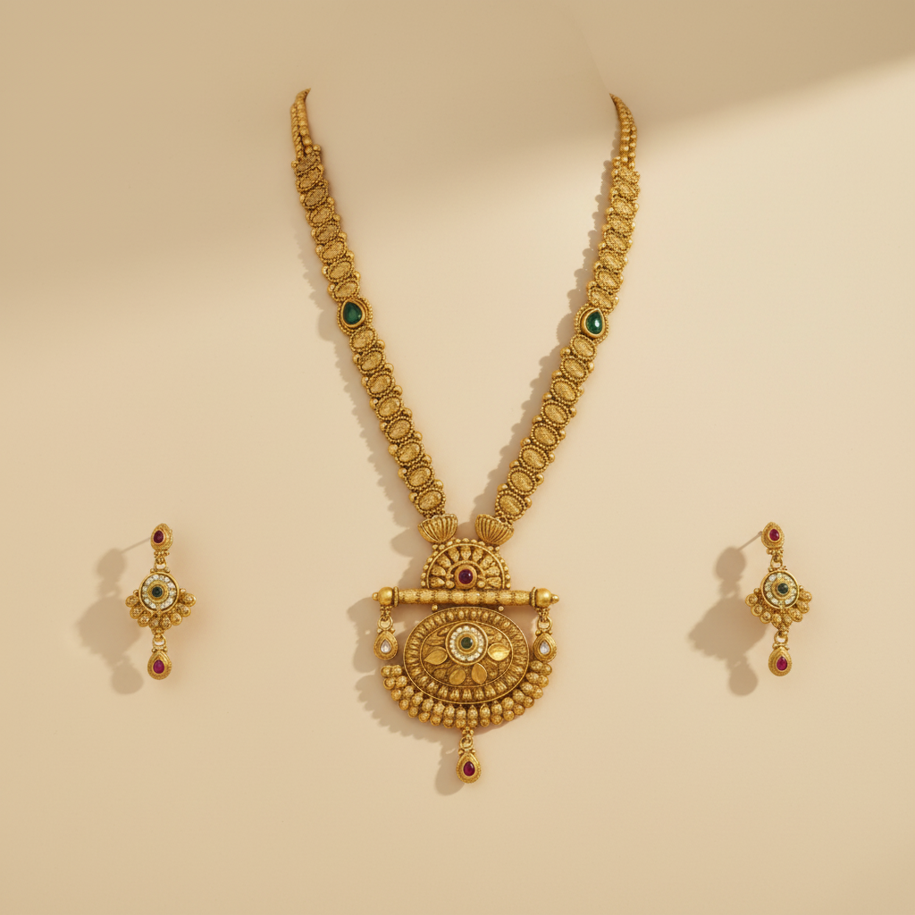 Majestic Antique Long Necklace Set