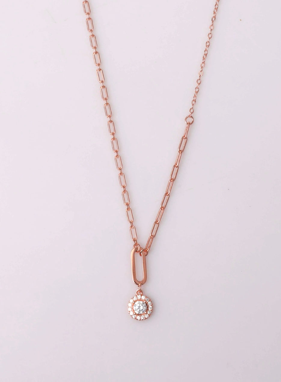 92.5 rose gold silver chain