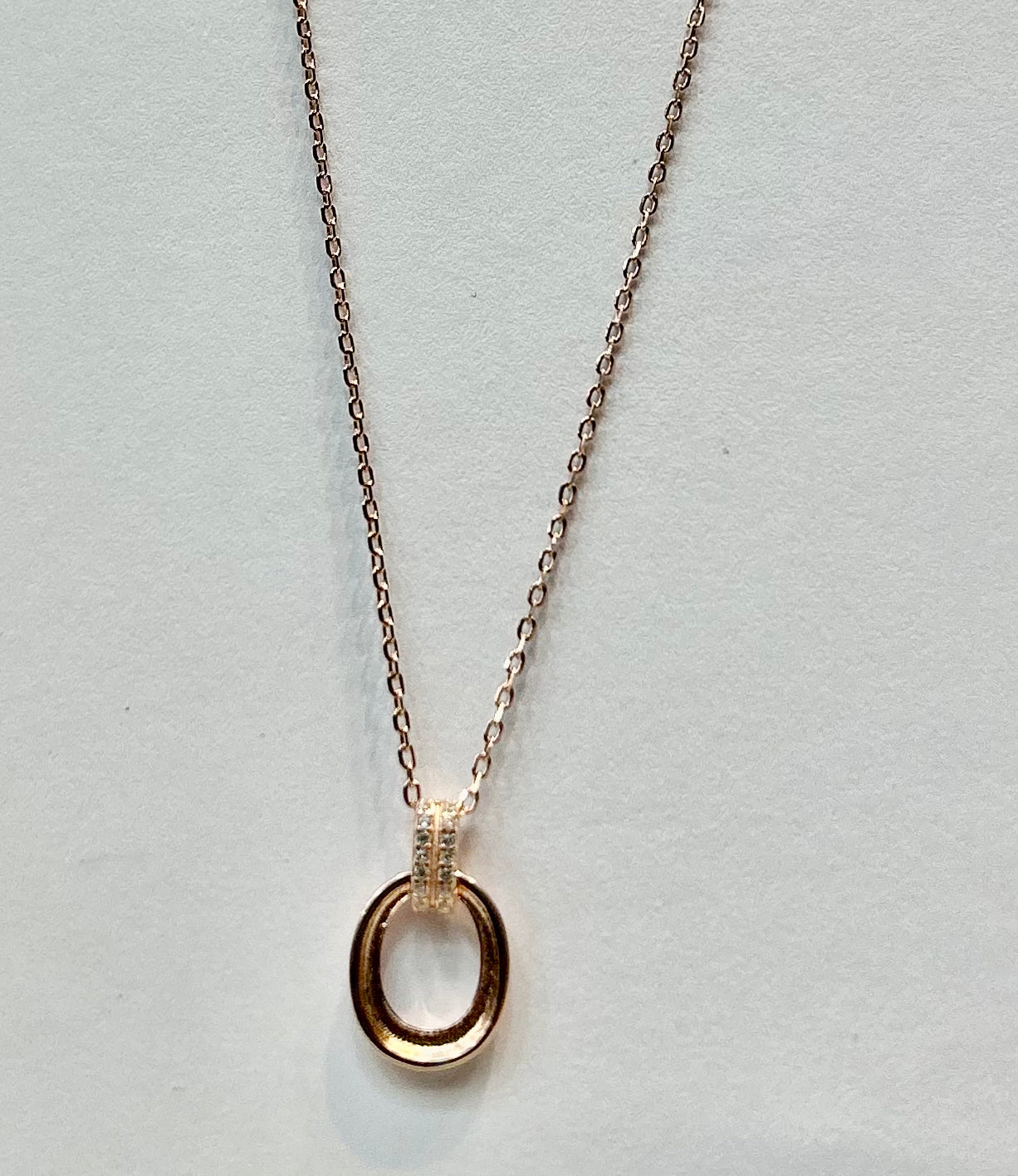 92.5 silver rose gold pendant chain