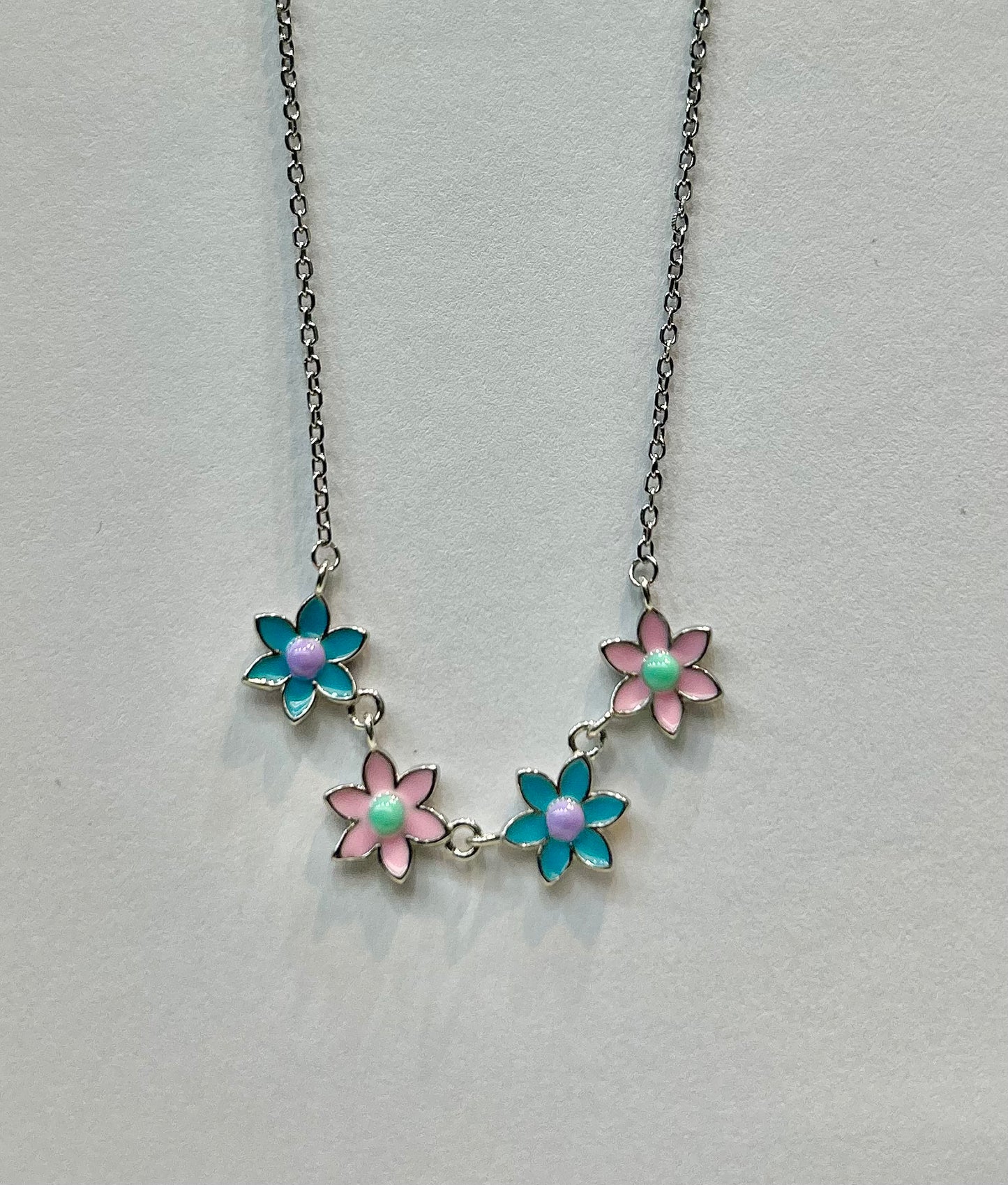 Floral Candy Pop 92.5 Silver Chain Pendant