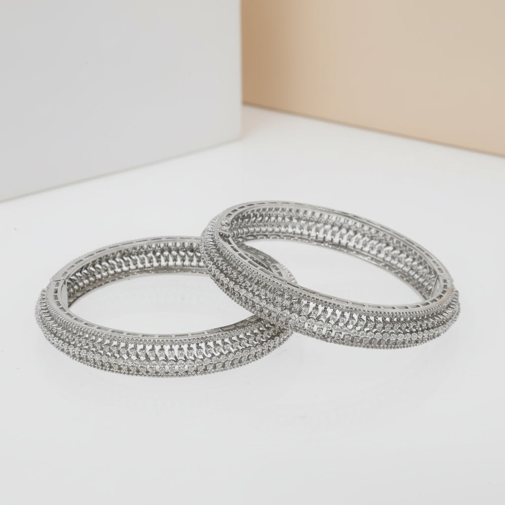 Lustrous Diamond Bangles