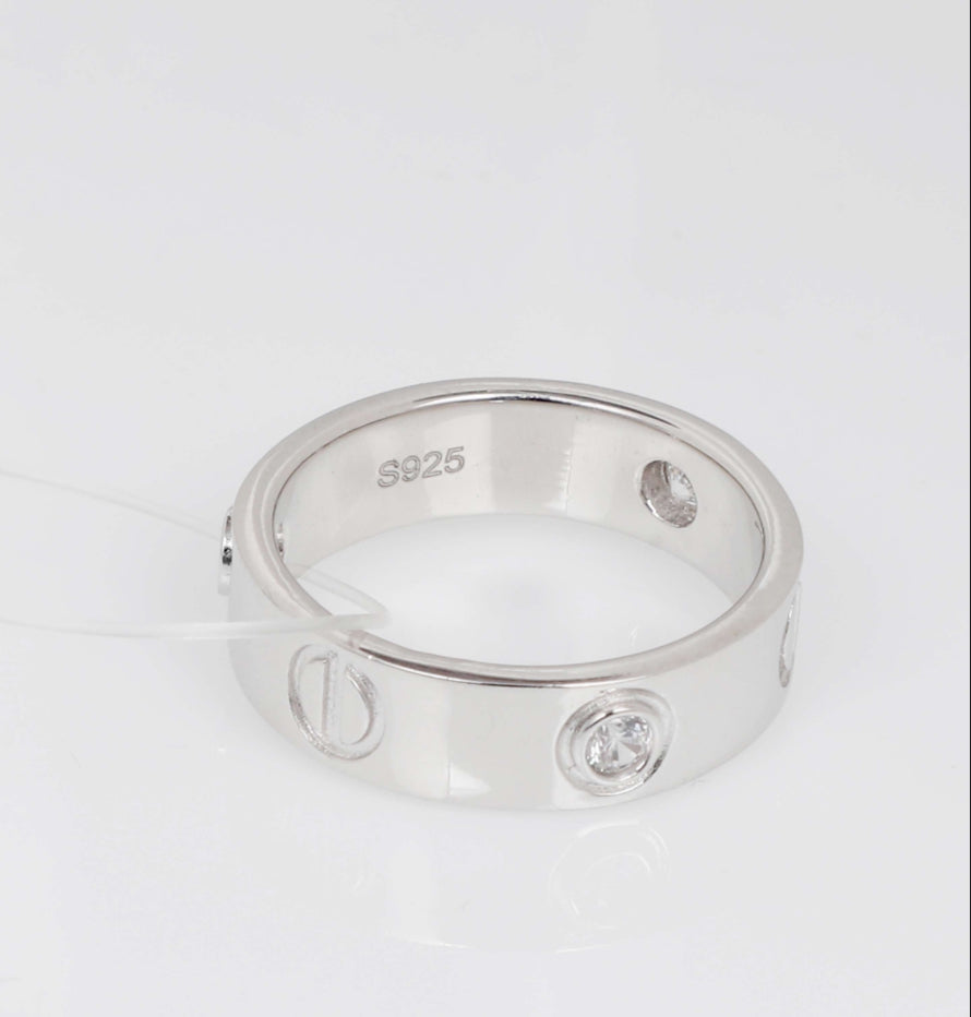Eterna Unisex 92.5 Sterling Silver Band