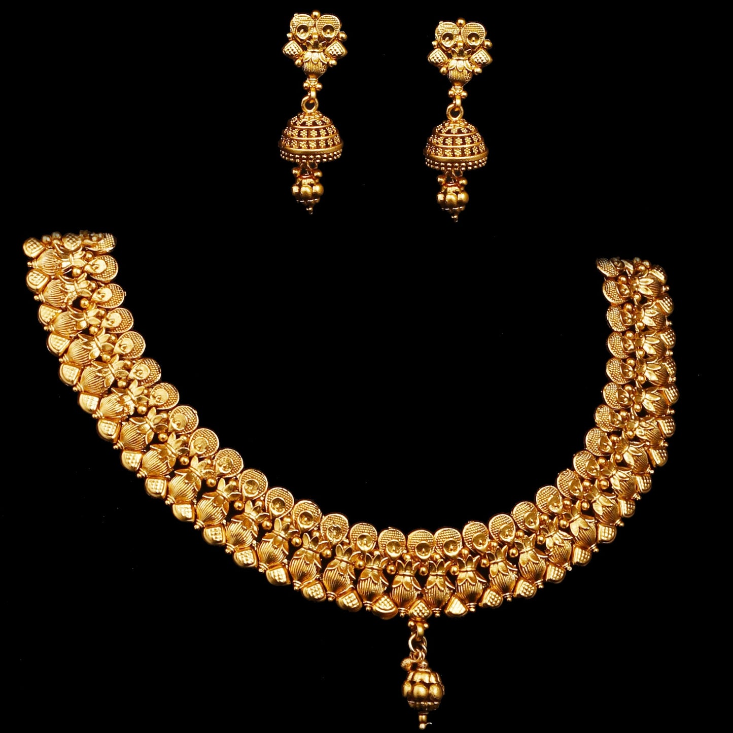 Majestic Antique Gold Necklace Set