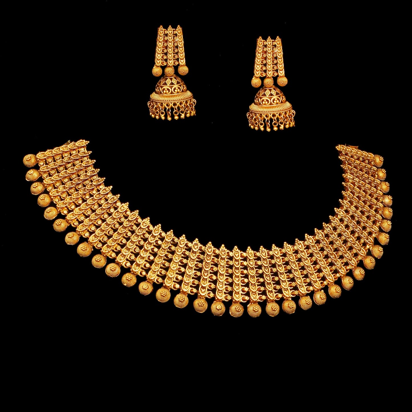 Flexible Gold Antique Necklace set