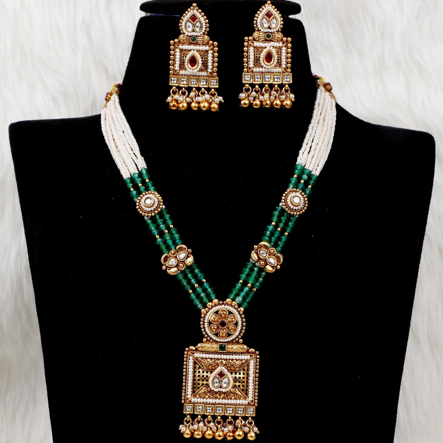 Pearl White Rajasthani Necklace
