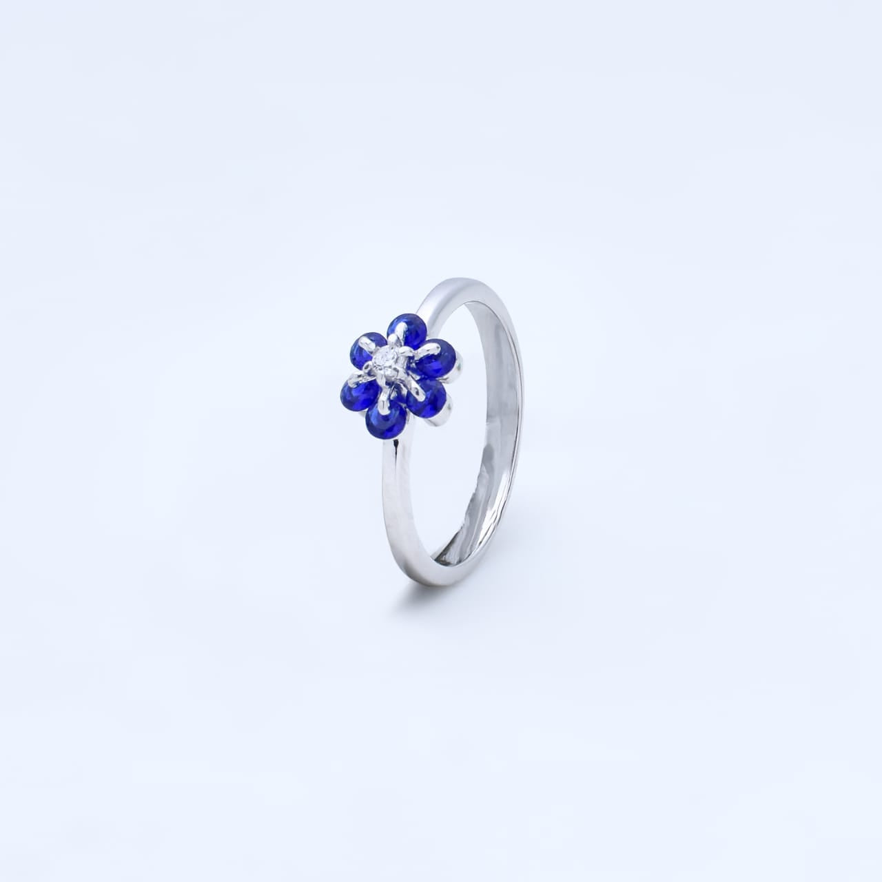 Midnight Bloom 92.5 Sterling Silver Ring