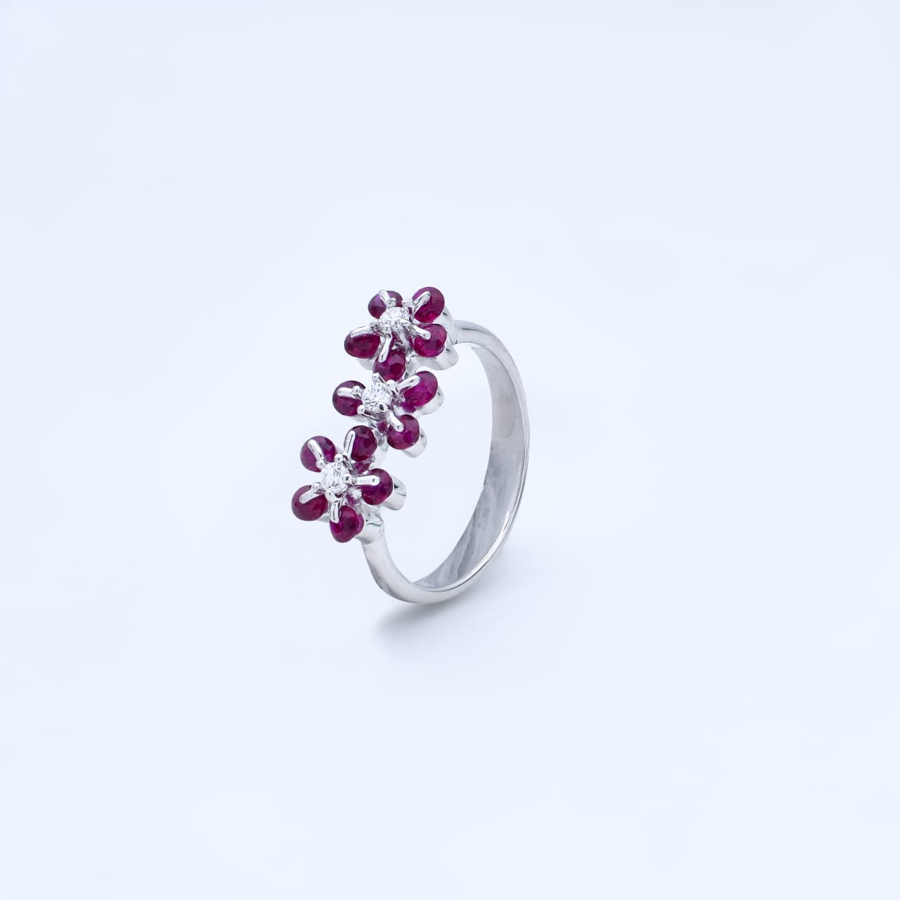 Rosette Trio 92.5 Sterling Silver Ring