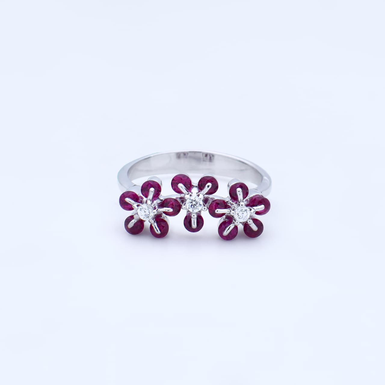 Rosette Trio 92.5 Sterling Silver Ring