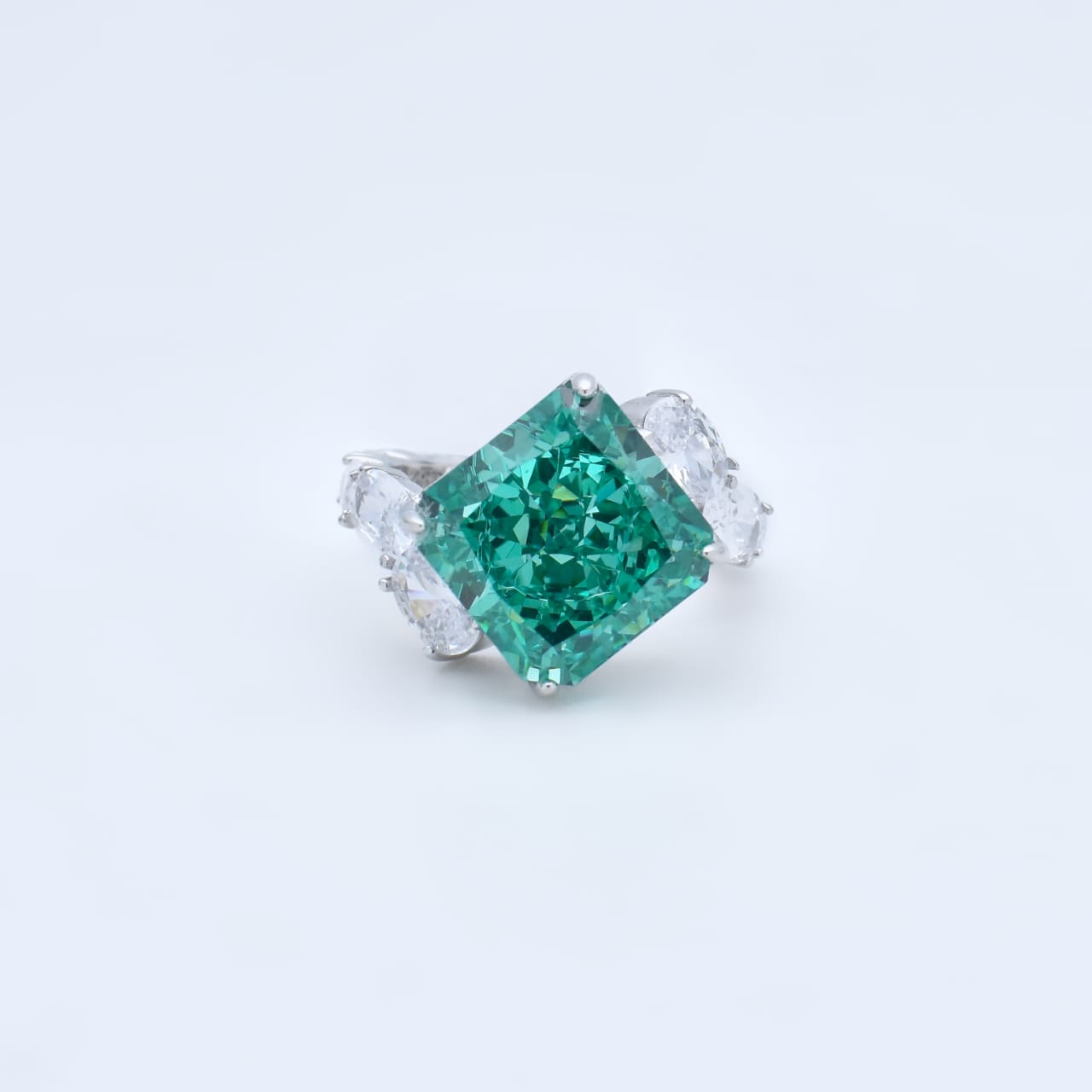 Emerald Empress 92.5 Sterling Silver Ring