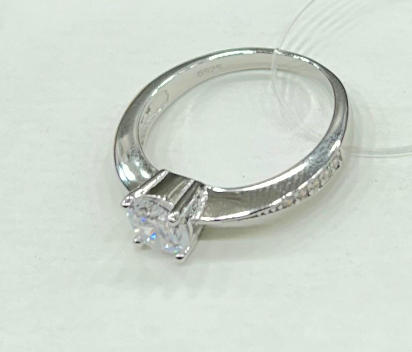 Classic Solitaire Promise 92.5 Sterling Silver Ring
