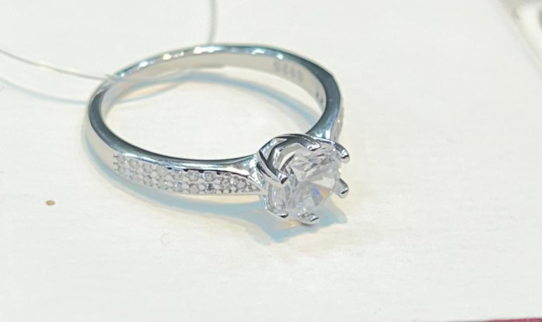 Crown Shine CZ 92.5 Sterling Silver Ring