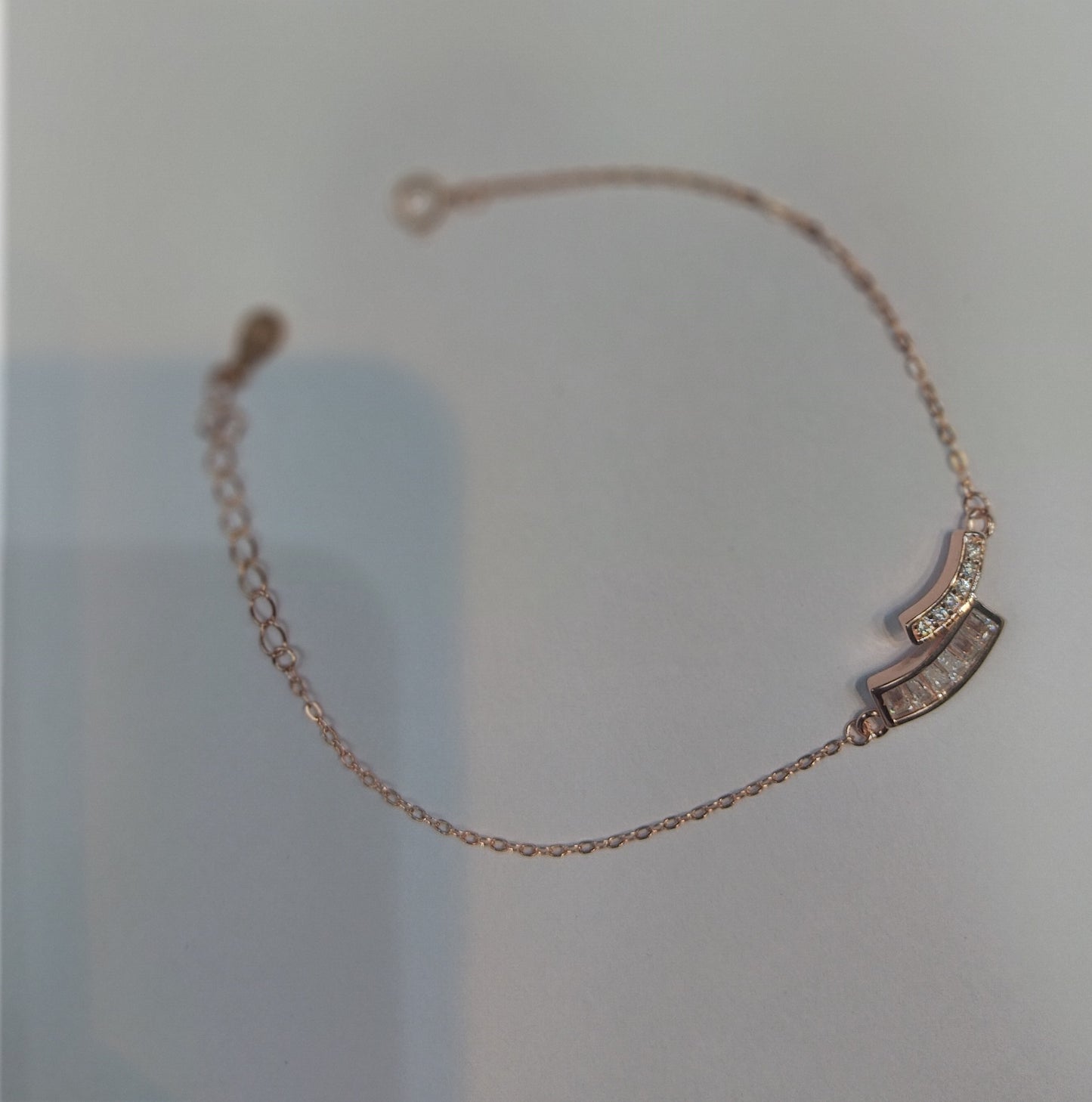 92.5 rose gold silver bracelet