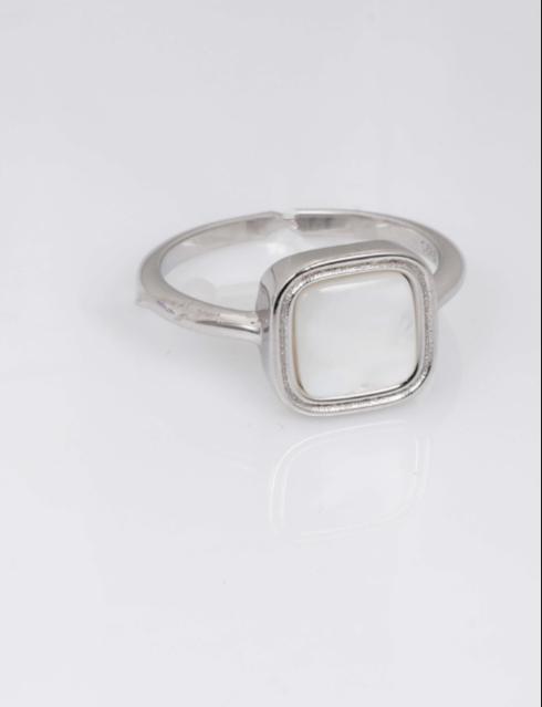 Icy Charm Cushion-Cut 92.5 Sterling Silver Ring
