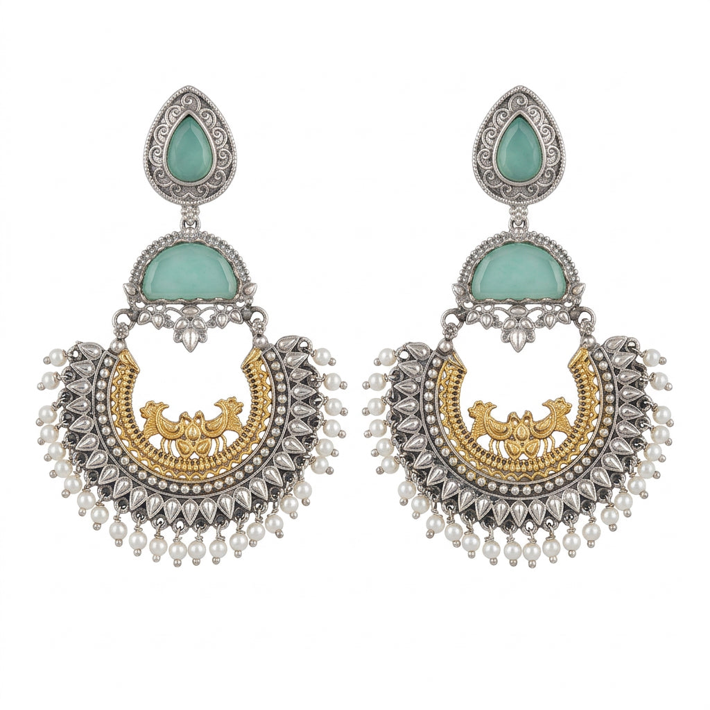 Oxidised Earring