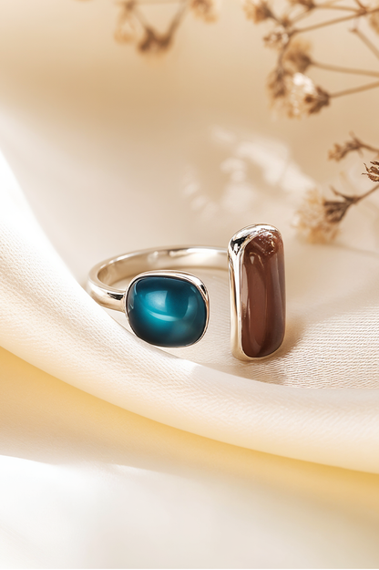 Midnight & Mocha 92.5 Sterling Silver Ring