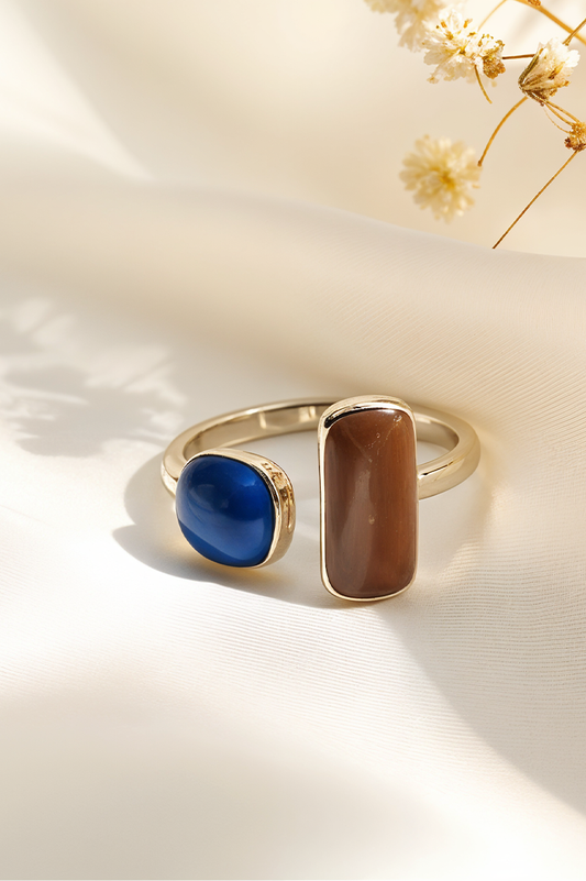 Midnight & Mocha 92.5 Sterling Silver Ring