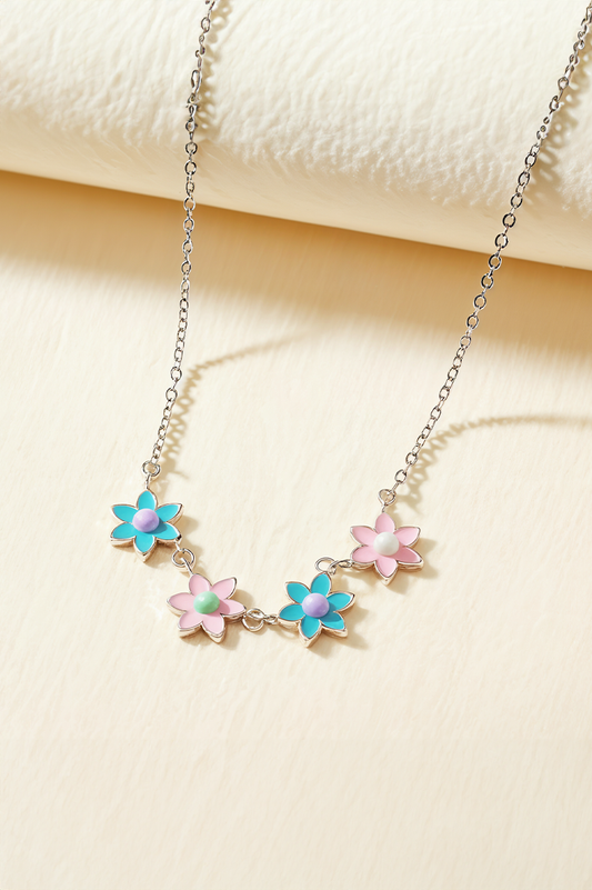 Floral Candy Pop 92.5 Silver Chain Pendant