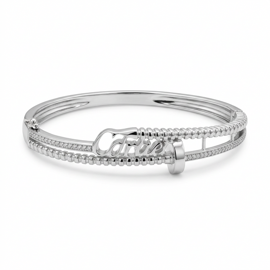 silver kada bracelet