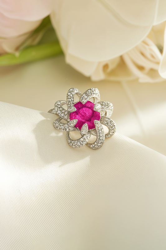 Rosabelle Diamond-Cut Cocktail Ring