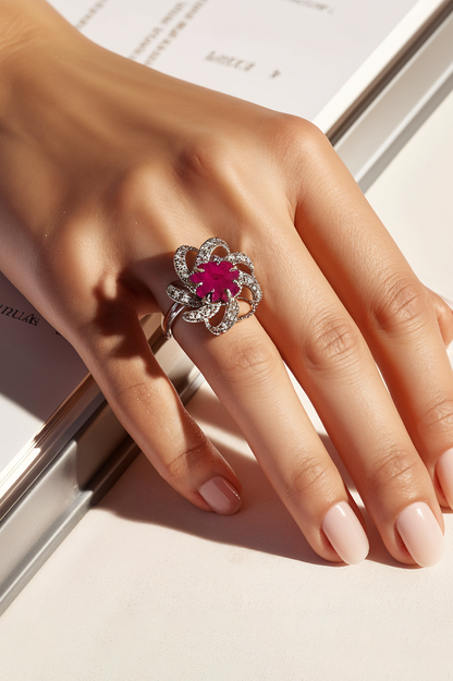 Rosabelle Diamond-Cut Cocktail Ring
