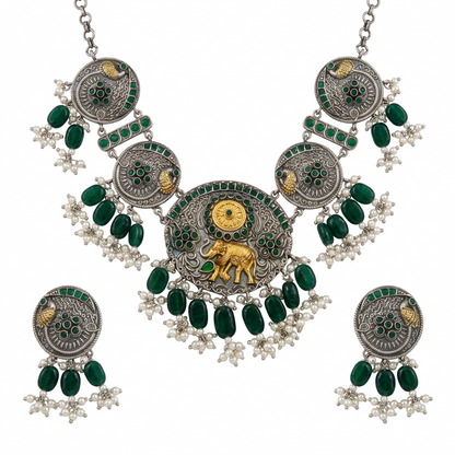 Oxidised necklace