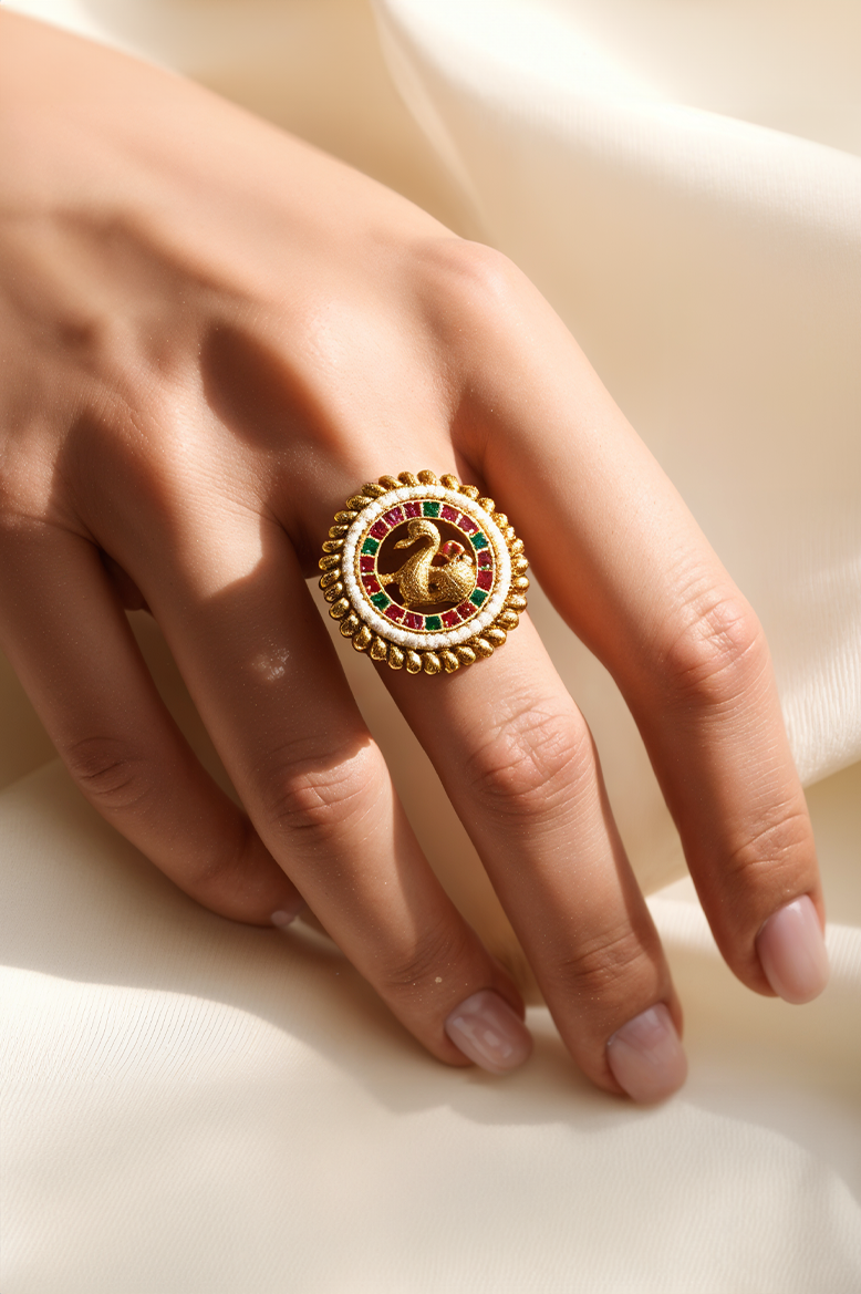 Rajsi Morni Antique Ring