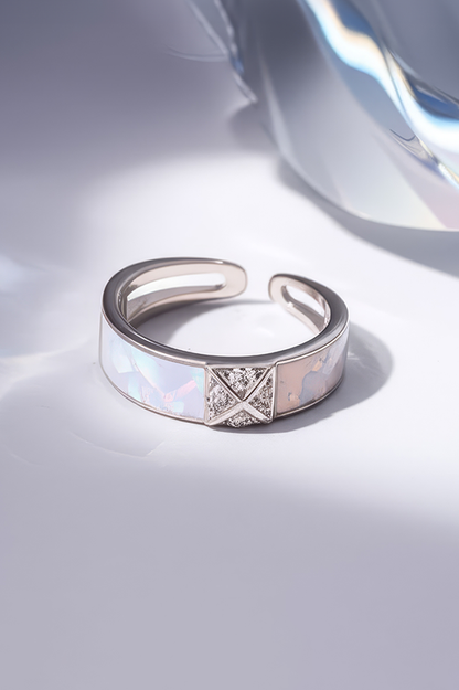 Glacier Sparkle 92.5 Sterling Silver Ring