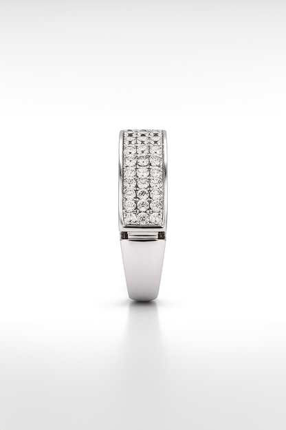 Titan Curve CZ Embedded 92.5 Sterling Silver Ring