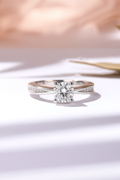 Classic Solitaire Promise 92.5 Sterling Silver Ring