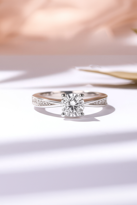 Classic Solitaire Promise 92.5 Sterling Silver Ring