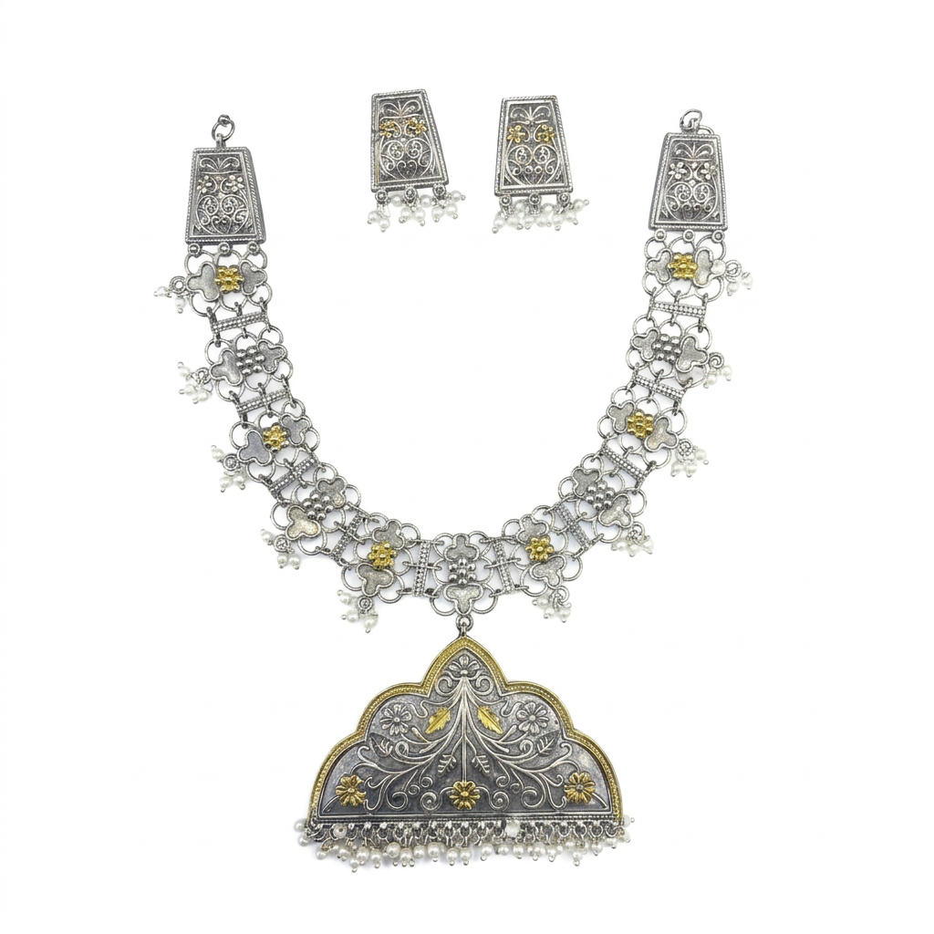 Oxidised necklace