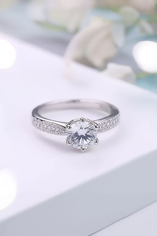 Crown Shine CZ 92.5 Sterling Silver Ring