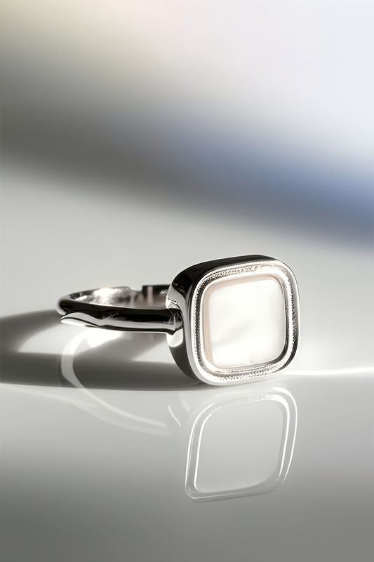 Icy Charm Cushion-Cut 92.5 Sterling Silver Ring