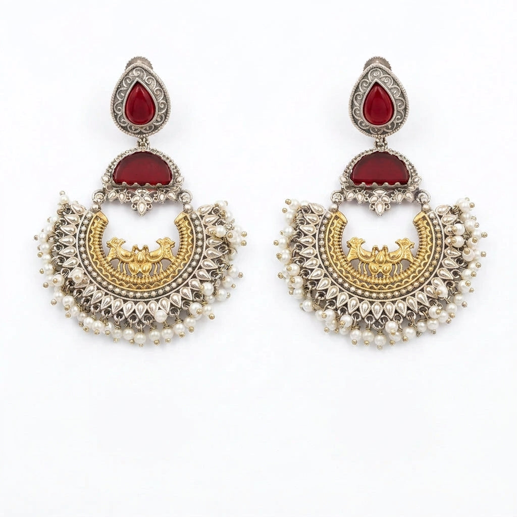 Oxidised Earring