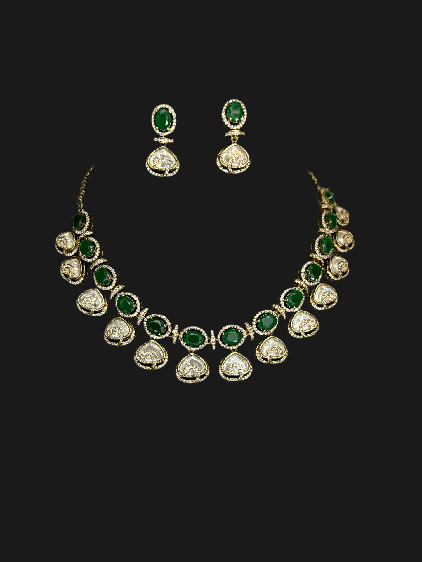 Polki and Emerald Necklace set