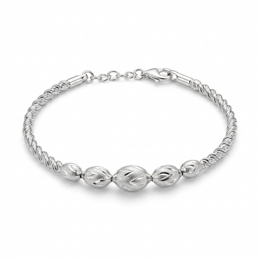 silver kada bracelet