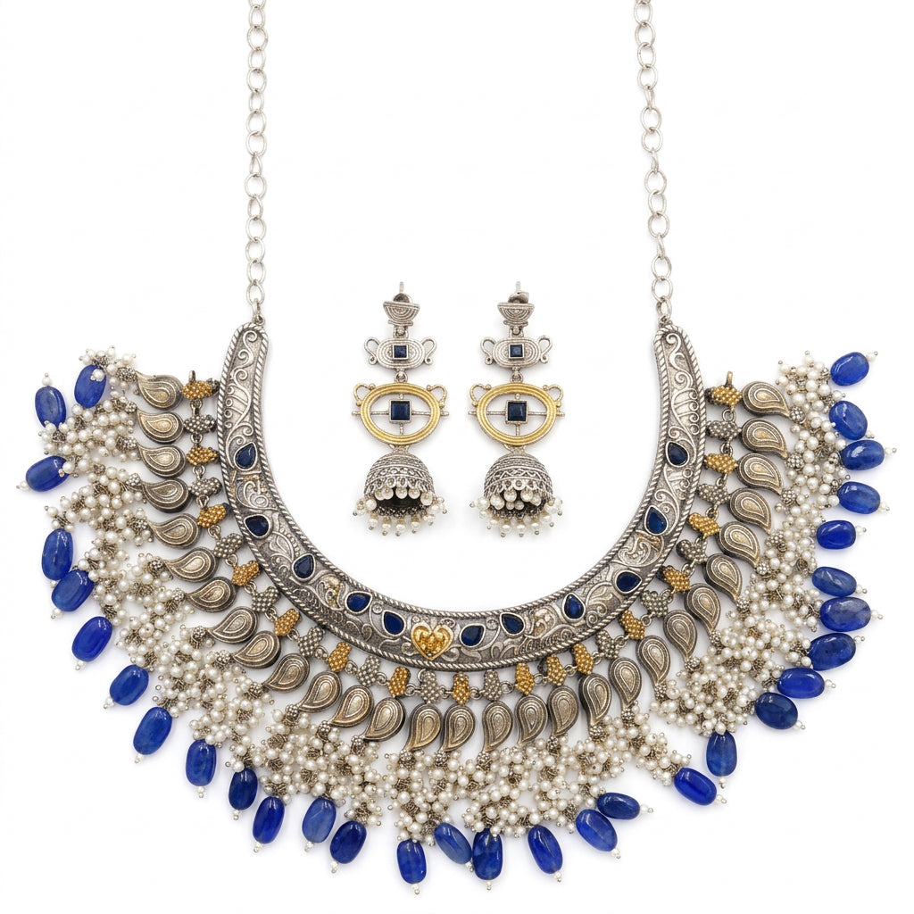 Oxodised Necklace set