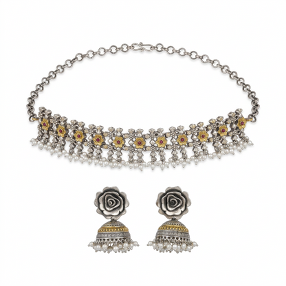 Oxidised necklace