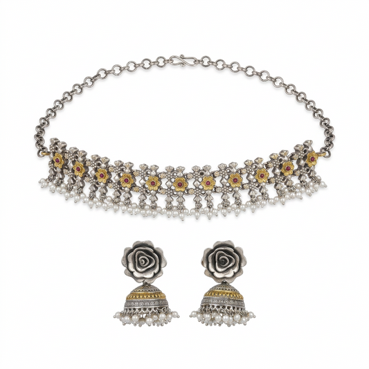 Oxidised necklace
