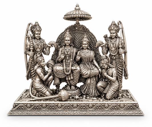 Devalaya Ram Darbar Idol Set | Shri Ram, Sita Ji, Lakshman Ji & Hanuman Ji