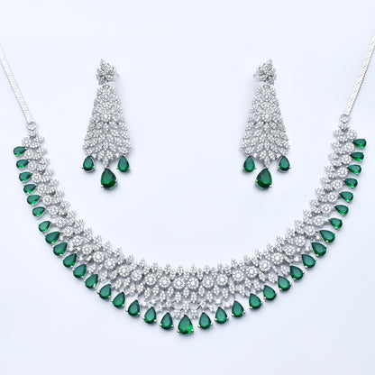 Emerald and Diamond Necklace Set