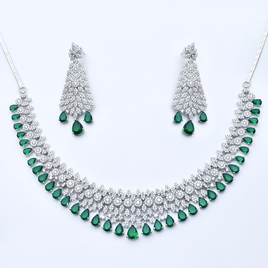 Emerald and Diamond Necklace Set