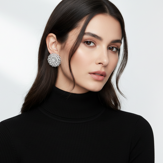 Ethereal Bloom Diamond Studs
